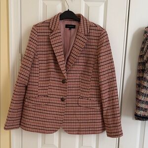 Talbots Plaid Blazer - Pink and Brown